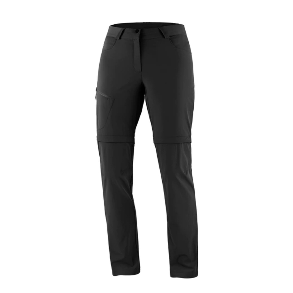 Salomon Wayfarer Zip Off Hiking Pants, Women's, Size 6, Black